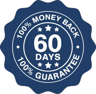 60-day money-back guarantee seal